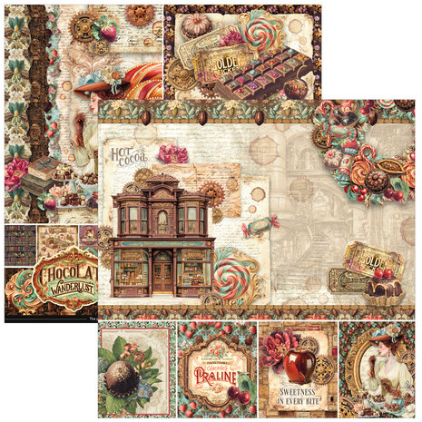 Ciao Bella The Chocolate Factory 8x8 Inch Paper Pad (12pcs) (CBH100) Ciao Bella The Chocolate Factory 8x8 Inch Paper Pad (12pcs) (CBH100)
