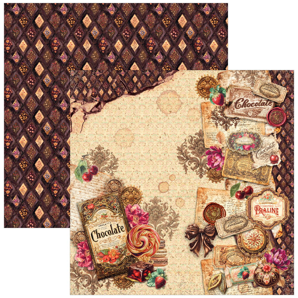 Ciao Bella The Chocolate Factory 8x8 Inch Paper Pad (12pcs) (CBH100) Ciao Bella The Chocolate Factory 8x8 Inch Paper Pad (12pcs) (CBH100)