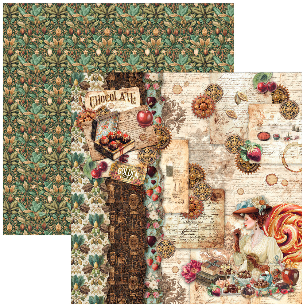Ciao Bella The Chocolate Factory 8x8 Inch Paper Pad (12pcs) (CBH100) Ciao Bella The Chocolate Factory 8x8 Inch Paper Pad (12pcs) (CBH100)