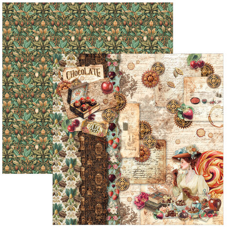 Ciao Bella The Chocolate Factory 8x8 Inch Paper Pad (12pcs) (CBH100) Ciao Bella The Chocolate Factory 8x8 Inch Paper Pad (12pcs) (CBH100)