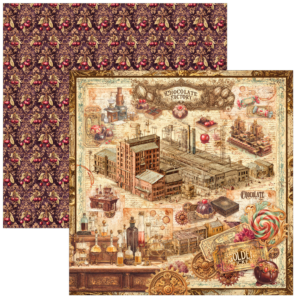 Ciao Bella The Chocolate Factory 8x8 Inch Paper Pad (12pcs) (CBH100) Ciao Bella The Chocolate Factory 8x8 Inch Paper Pad (12pcs) (CBH100)