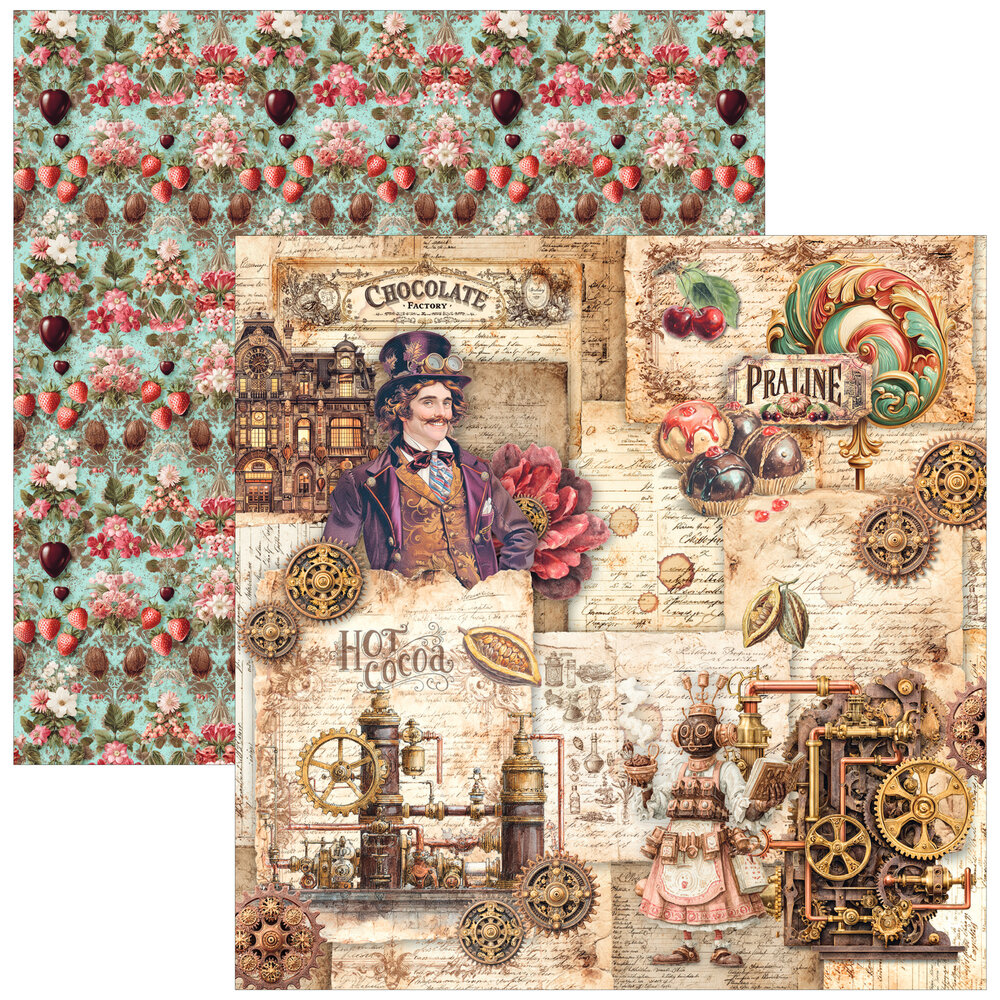 Ciao Bella The Chocolate Factory 8x8 Inch Paper Pad (12pcs) (CBH100) Ciao Bella The Chocolate Factory 8x8 Inch Paper Pad (12pcs) (CBH100)