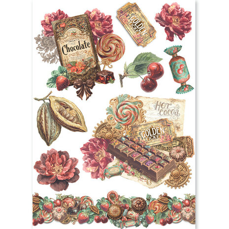 Ciao Bella The Chocolate Factory A5 Rice Paper Mixed (8pcs) (CBRS047) Ciao Bella The Chocolate Factory A5 Rice Paper Mixed (8pcs) (CBRS047)