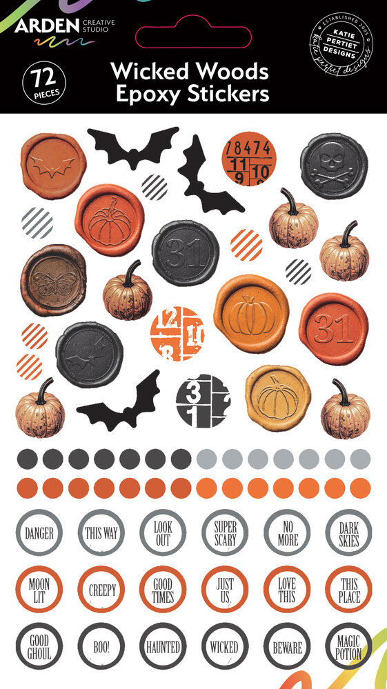 Arden Creative Studio Wicked Woods Epoxy Stickers (72pcs) by Katie Pertiet (ACSES0003) Arden Creative Studio Wicked Woods Epoxy Stickers (72pcs) by Katie Pertiet (ACSES0003)