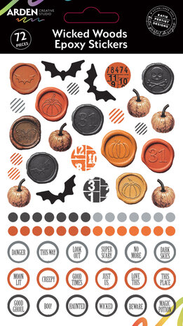 Arden Creative Studio Wicked Woods Epoxy Stickers (72pcs) by Katie Pertiet (ACSES0003) Arden Creative Studio Wicked Woods Epoxy Stickers (72pcs) by Katie Pertiet (ACSES0003)