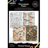 Arden Creative Studio Wicked Woods 6x8 Inch Decoupage Paper (12pcs) by Katie Pertiet (ACSDP0005)