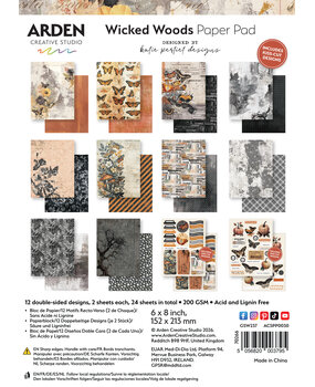 Arden Creative Studio Wicked Woods 6x8 Inch Paper Pad by Katie Pertiet (ACSPP0030)
