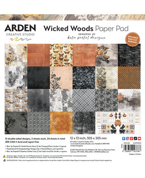 Arden Creative Studio Wicked Woods 12x12 Inch Paper Pad by Katie Pertiet (ACSPP0029)