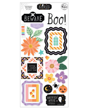 Pinkfresh Studio BooVille Chipboard Stickers by Paige Evans (326426)