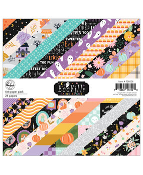 Pinkfresh Studio BooVille 6x6 Inch Paper Pack Double-Sided (24pcs) by Paige Evans (326026)