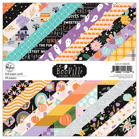 Pinkfresh Studio BooVille 6x6 Inch Paper Pack Double-Sided (24pcs) by Paige Evans (326026) Pinkfresh Studio BooVille 6x6 Inch Paper Pack Double-Sided (24pcs) by Paige Evans (326026)