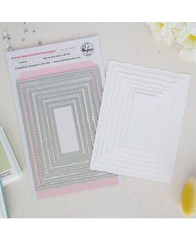 Pinkfresh Studio Quiet Moments Die Dotted Nested Deckled Rectangles by Inna Moreva (PF186ES)