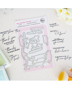 Pinkfresh Studio Quiet Moments Die Retro Camp Days Sentiments by Inna Moreva (329426)