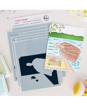 Pinkfresh Studio Quiet Moments Stencil Gentle Escape by Inna Moreva (329726)