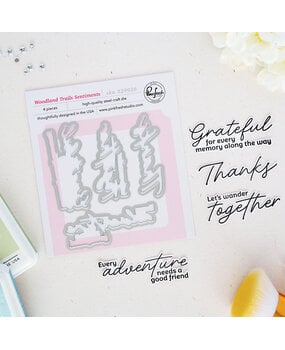 Pinkfresh Studio Quiet Moments Die Woodland Trails Sentiments by Kaitlin Sheaffer (329926)