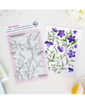 Pinkfresh Studio Quiet Moments Stamp Soft Meadow by Inna Moreva (330126)
