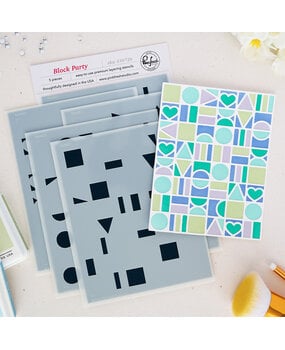 Pinkfresh Studio Quiet Moments Stencil Block Party by Inna Moreva (330726)