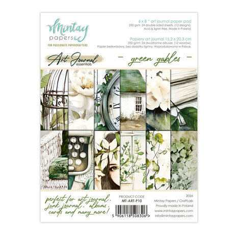 Mintay Art Journal Paper Pad 6x8 Inch Green Gables (MT-ART-P10) Mintay Art Journal Paper Pad 6x8 Inch Green Gables (MT-ART-P10)