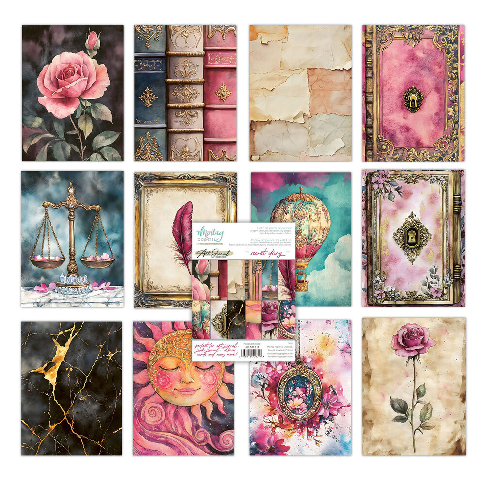Mintay Art Journal Paper Pad 6x8 Inch Secret Diary (MT-ART-P13) Mintay Art Journal Paper Pad 6x8 Inch Secret Diary (MT-ART-P13)