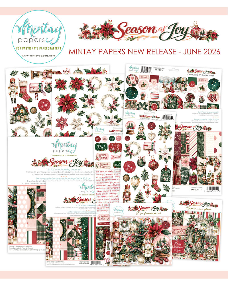 Mintay Season of Joy 12x12 Inch Chipboard Ephemera Sheet (MT-SOJ-14)