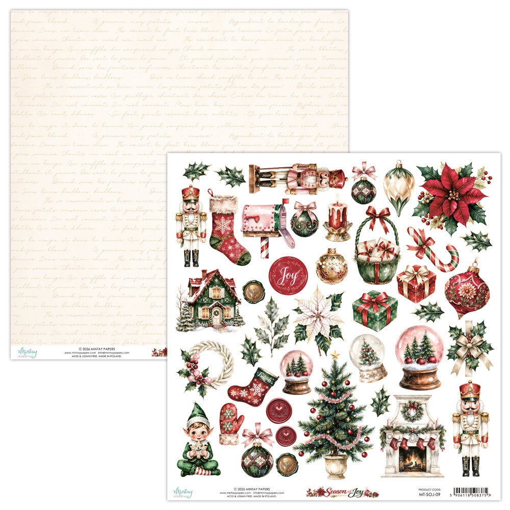 Mintay Season of Joy 12x12 Inch Paper Elements (MT-SOJ-09)