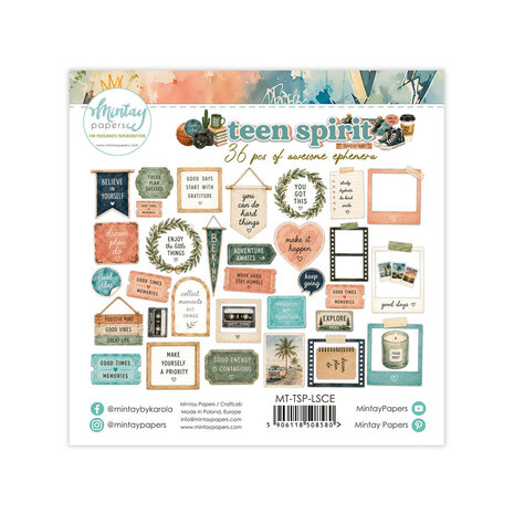 Mintay Teen Spirit Paper Ephemera (36pcs) (MT-TSP-LSCE)