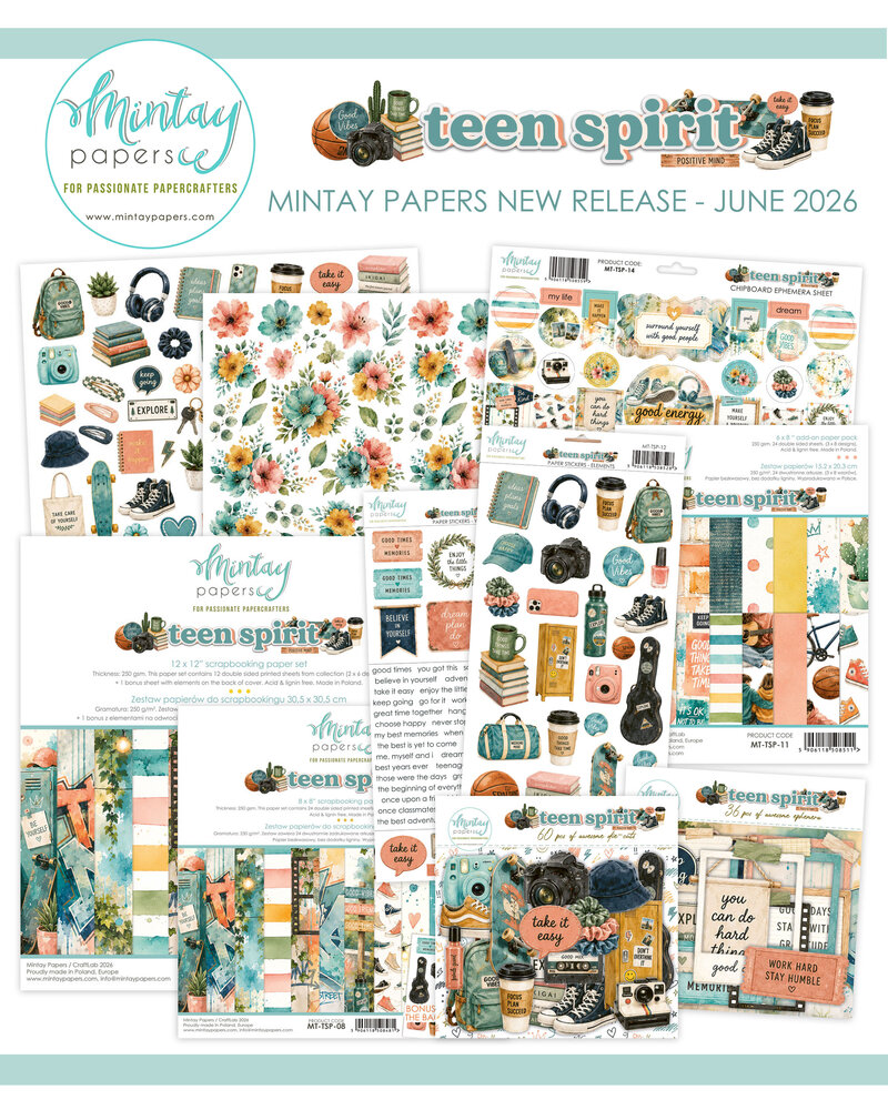 Mintay Teen Spirit 6x12 Inch Paper Stickers Words (MT-TSP-13)