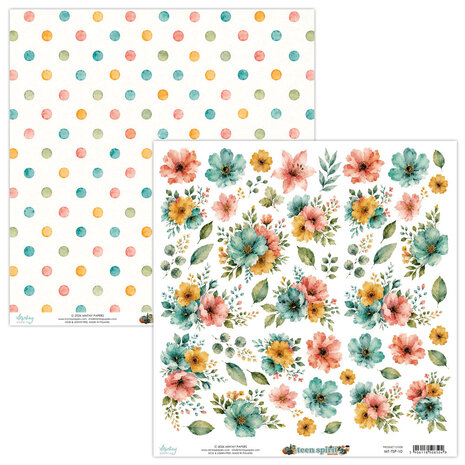 Mintay Teen Spirit 12x12 Inch Fussy Cut Floral Paper (MT-TSP-10)