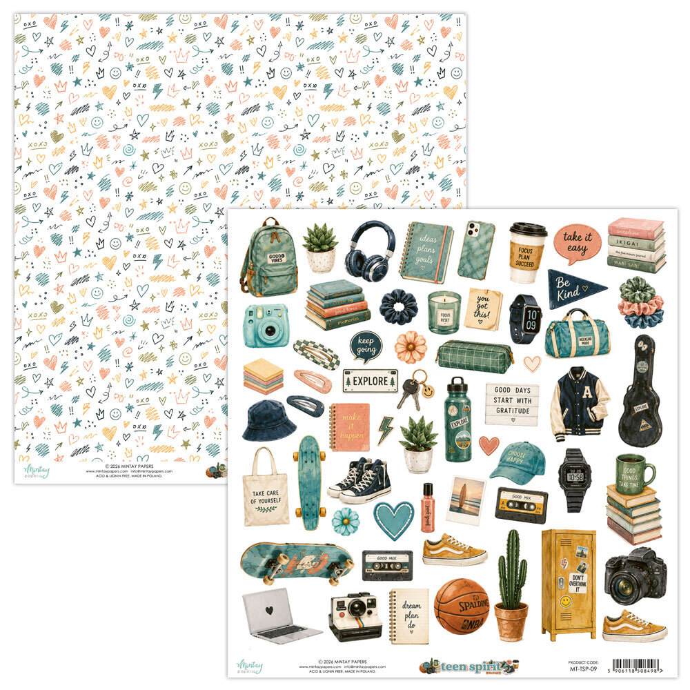 Mintay Teen Spirit 12x12 Inch Paper Elements (MT-TSP-09)