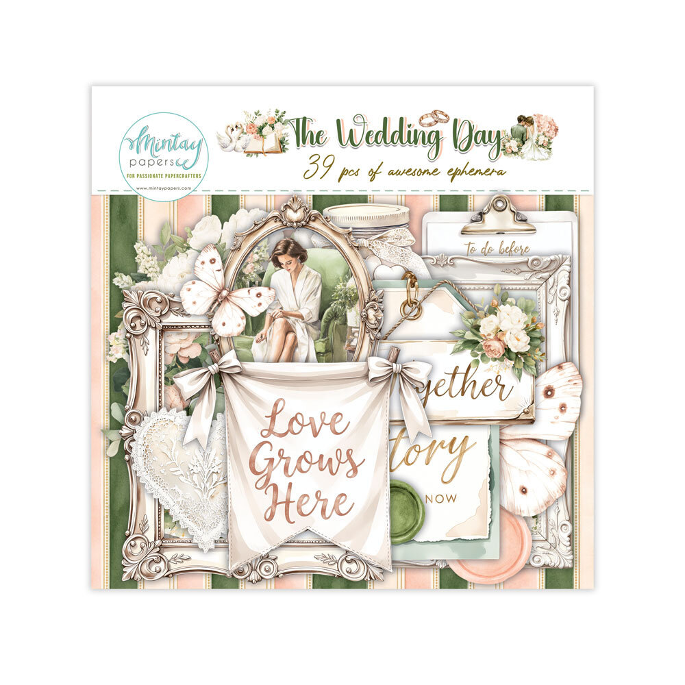 Mintay The Wedding Day Paper Ephemera (39pcs) (MT-TWD-LSCE)