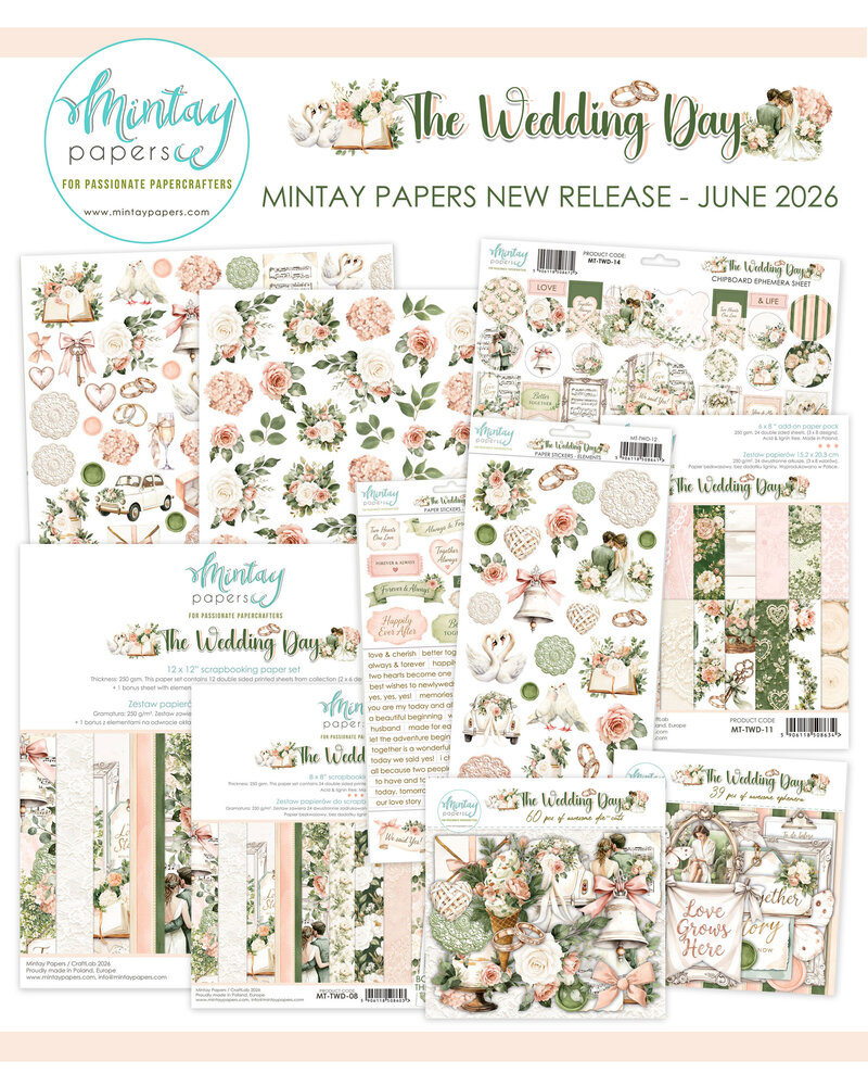 Mintay The Wedding Day 6x12 Inch Paper Stickers Words (MT-TWD-13)