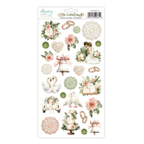 Mintay The Wedding Day 6x12 Inch Paper Stickers Elements (MT-TWD-12)