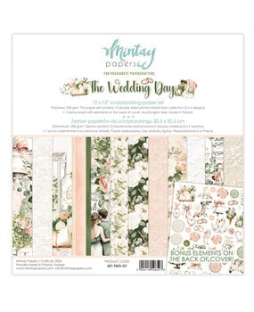 Mintay The Wedding Day 12x12 Inch Scrapbooking Paper Set (MT-TWD-07)