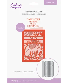 Crafter's Companion Interchangeable Create-a-Card Dies Sending Love (CC-MD-CAD-SELO)