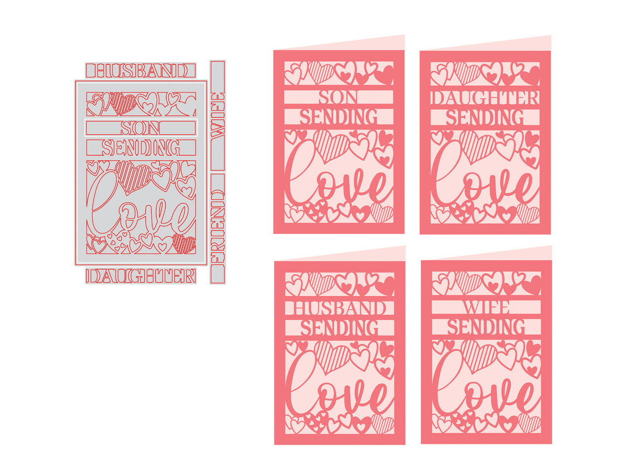Crafter's Companion Interchangeable Create-a-Card Dies Sending Love (CC-MD-CAD-SELO) Crafter's Companion Interchangeable Create-a-Card Dies Sending Love (CC-MD-CAD-SELO)