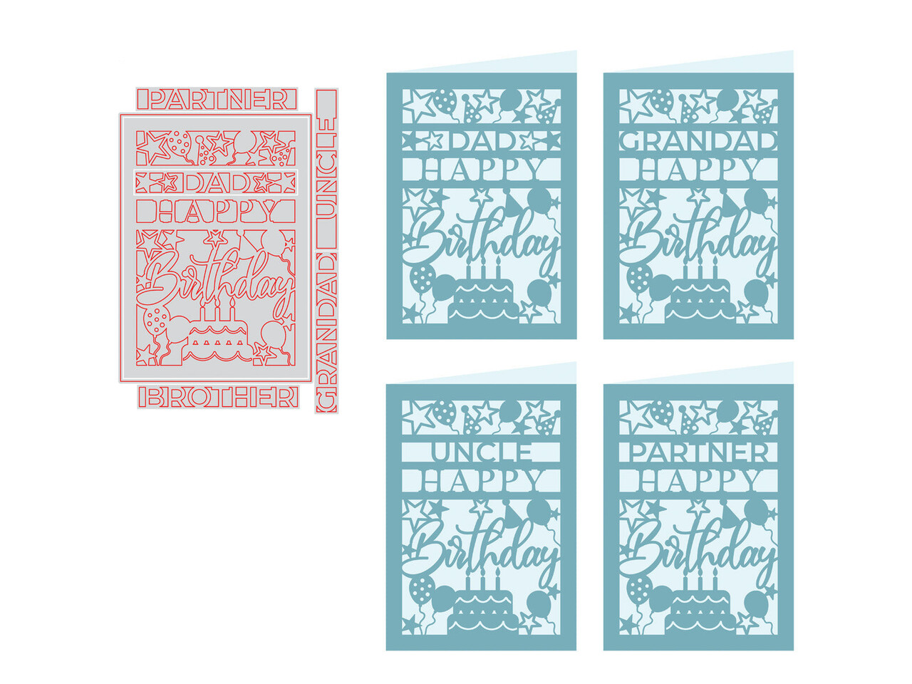 Crafter's Companion Interchangeable Create-a-Card Dies Happy Birthday (CC-MD-CAD-HABI) Crafter's Companion Interchangeable Create-a-Card Dies Happy Birthday (CC-MD-CAD-HABI)