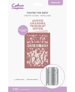 Crafter's Companion Interchangeable Create-a-Card Dies You're the Best (CC-MD-CAD-YTBE)