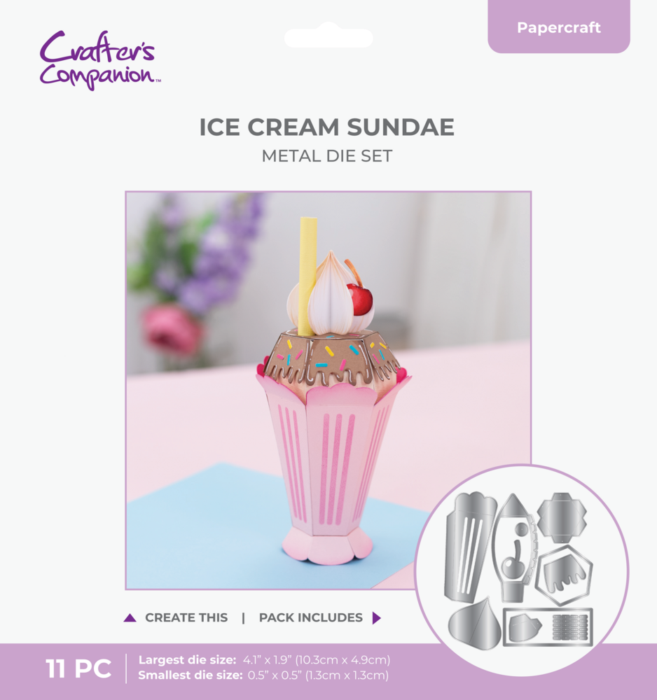 Crafter's Companion 3D Metal Die Ice Cream Sundae (CC-MD-ICESUN) Crafter's Companion 3D Metal Die Ice Cream Sundae (CC-MD-ICESUN)