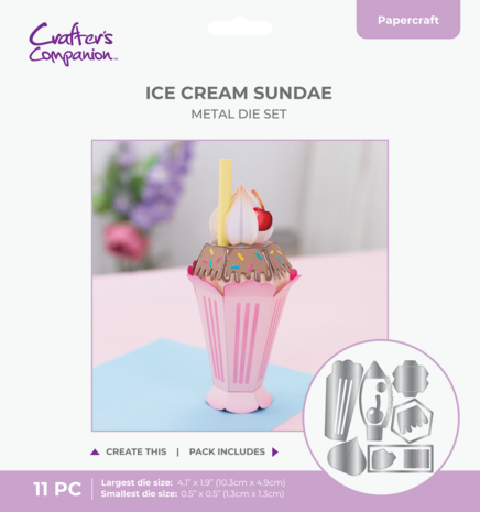 Crafter's Companion 3D Metal Die Ice Cream Sundae (CC-MD-ICESUN) Crafter's Companion 3D Metal Die Ice Cream Sundae (CC-MD-ICESUN)