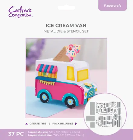 Crafter's Companion 3D Metal Die & Stencils Ice Cream Van (CC-MD-STEN-ICEVAN) Crafter's Companion 3D Metal Die & Stencils Ice Cream Van (CC-MD-STEN-ICEVAN)