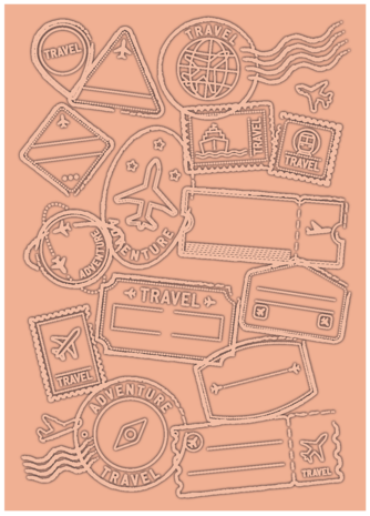Crafter's Companion Retro Vacay 5x7 Inch 2D Embossing Folder Let's Travel (CC-RV-EF5-LETR) Crafter's Companion Retro Vacay 5x7 Inch 2D Embossing Folder Let's Travel (CC-RV-EF5-LETR)