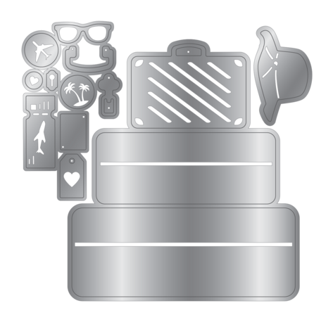Crafter's Companion Retro Vacay Metal Die Set Vacation Mode (CC-RV-MD-VAMO) Crafter's Companion Retro Vacay Metal Die Set Vacation Mode (CC-RV-MD-VAMO)