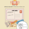 Crafter's Companion Retro Vacay Stamp, Die & Stencil Set Special Delivery (CC-RV-STD-STEN-SPDE) Crafter's Companion Retro Vacay Stamp, Die & Stencil Set Special Delivery (CC-RV-STD-STEN-SPDE)