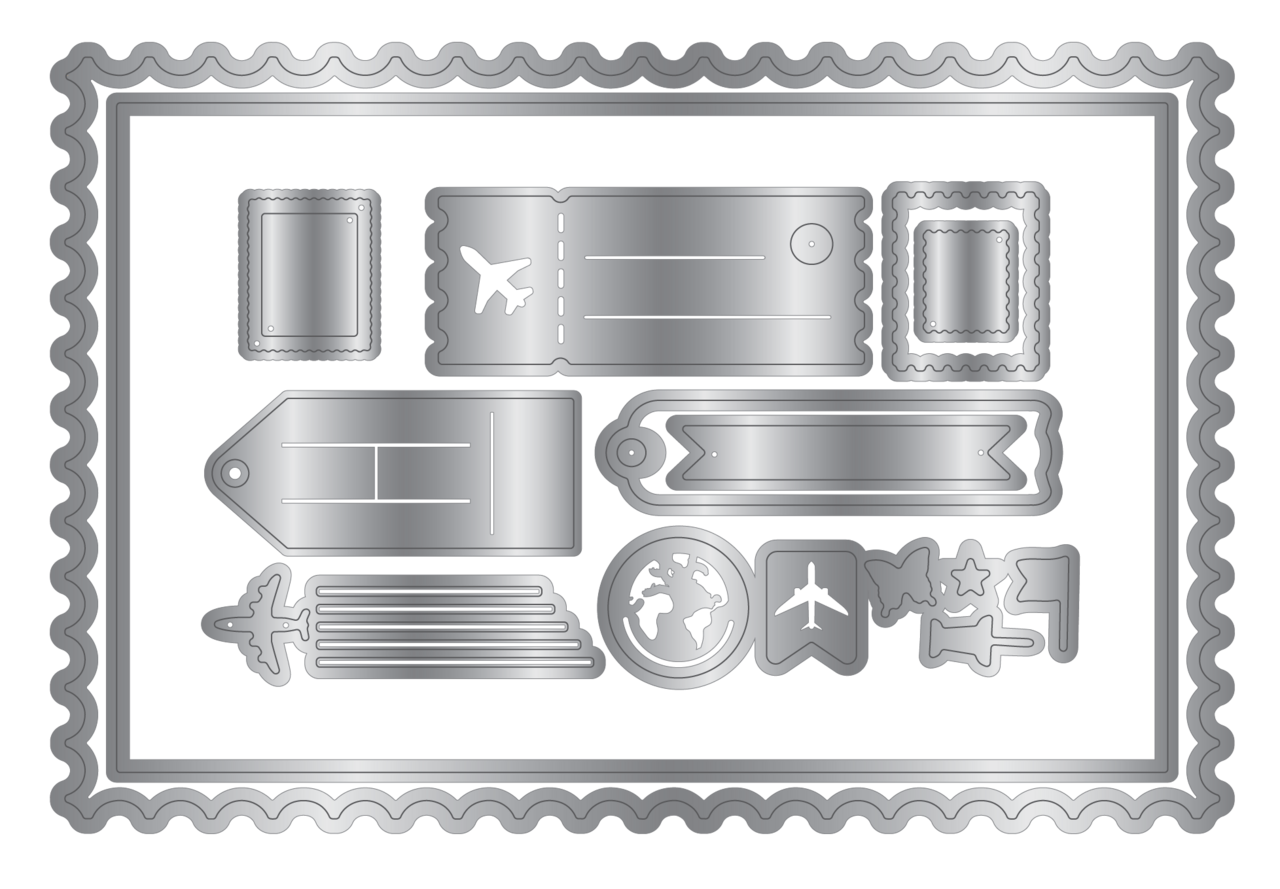 Crafter's Companion Retro Vacay Stamp, Die & Stencil Set Special Delivery (CC-RV-STD-STEN-SPDE) Crafter's Companion Retro Vacay Stamp, Die & Stencil Set Special Delivery (CC-RV-STD-STEN-SPDE)