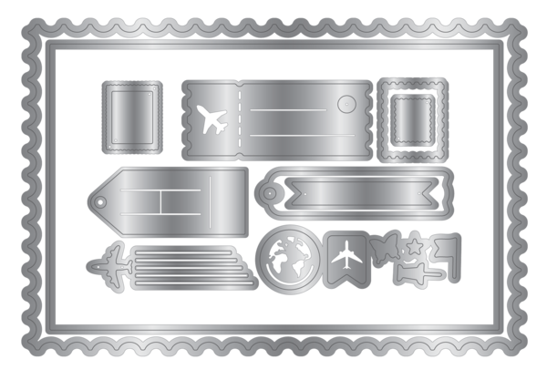 Crafter's Companion Retro Vacay Stamp, Die & Stencil Set Special Delivery (CC-RV-STD-STEN-SPDE) Crafter's Companion Retro Vacay Stamp, Die & Stencil Set Special Delivery (CC-RV-STD-STEN-SPDE)