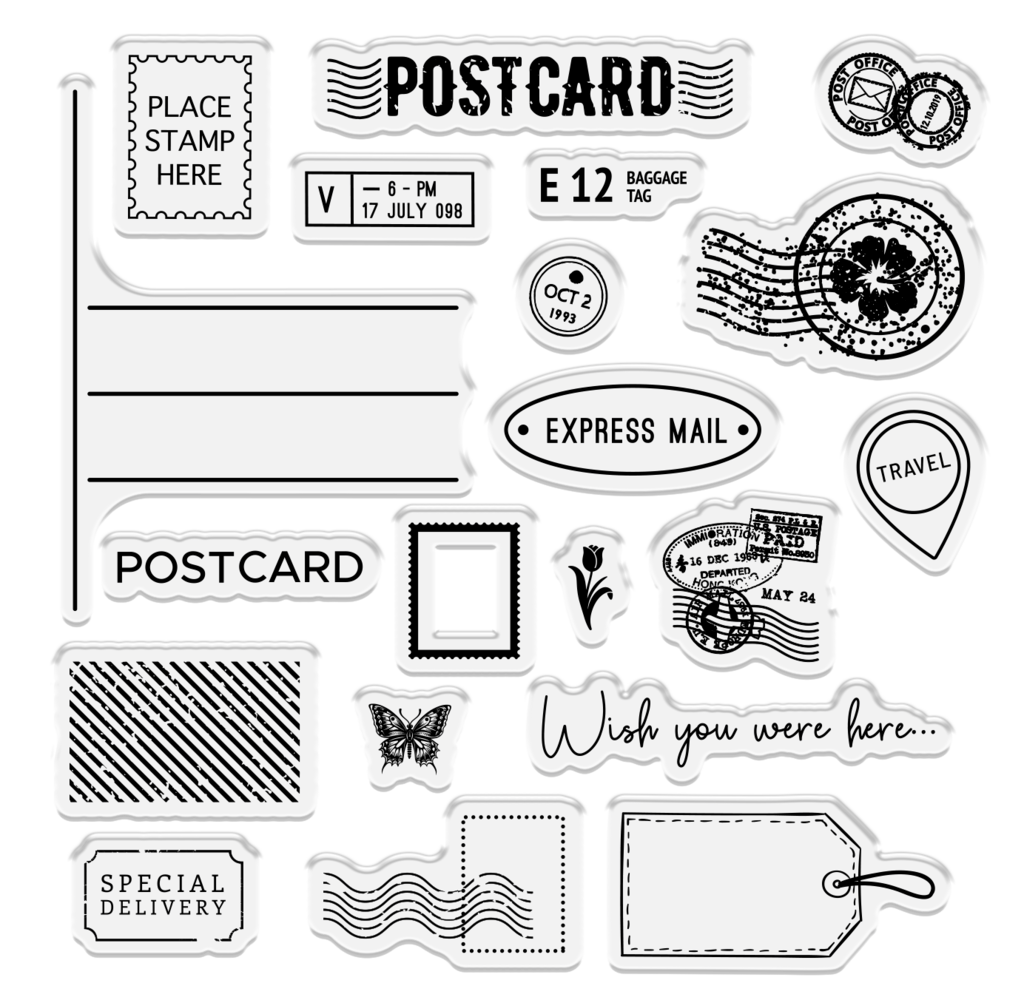 Crafter's Companion Retro Vacay Stamp, Die & Stencil Set Special Delivery (CC-RV-STD-STEN-SPDE) Crafter's Companion Retro Vacay Stamp, Die & Stencil Set Special Delivery (CC-RV-STD-STEN-SPDE)