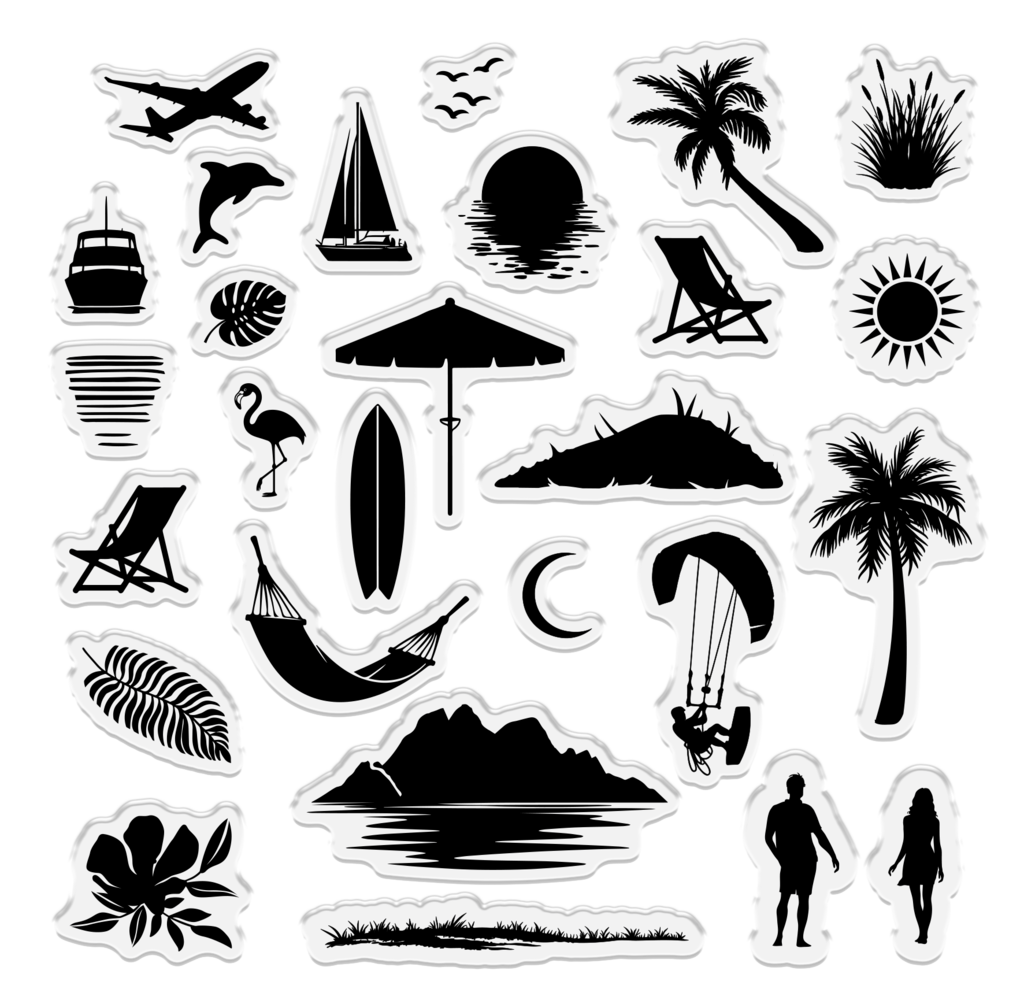 Crafter's Companion Retro Vacay Photopolymer Stamp Set Paradise (CC-RV-STP-PARA) Crafter's Companion Retro Vacay Photopolymer Stamp Set Paradise (CC-RV-STP-PARA)