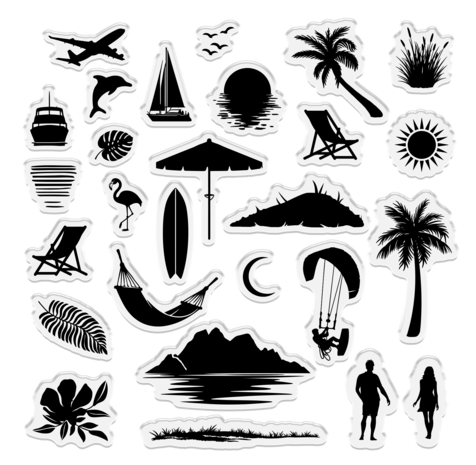 Crafter's Companion Retro Vacay Photopolymer Stamp Set Paradise (CC-RV-STP-PARA) Crafter's Companion Retro Vacay Photopolymer Stamp Set Paradise (CC-RV-STP-PARA)