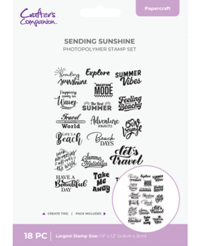 Crafter's Companion Retro Vacay Photopolymer Stamp Set Sending Sunshine (CC-RV-STP-SESU)