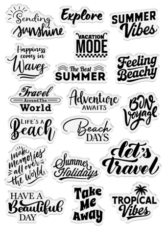 Crafter's Companion Retro Vacay Photopolymer Stamp Set Sending Sunshine (CC-RV-STP-SESU) Crafter's Companion Retro Vacay Photopolymer Stamp Set Sending Sunshine (CC-RV-STP-SESU)